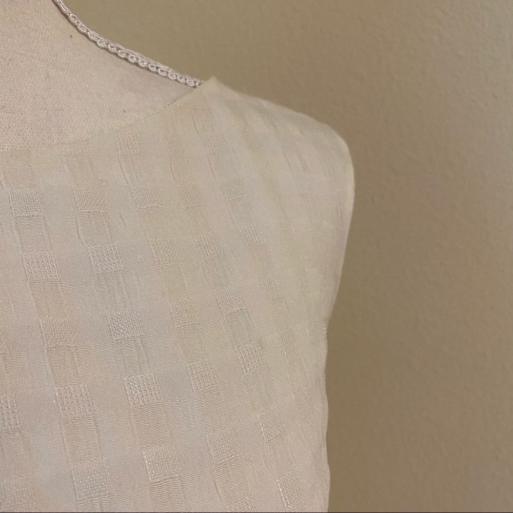 White formal grid dress - Picture 2 of 4